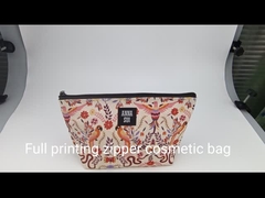 Full Color Custom Cotton Tote Bags Printed Zippered Bag